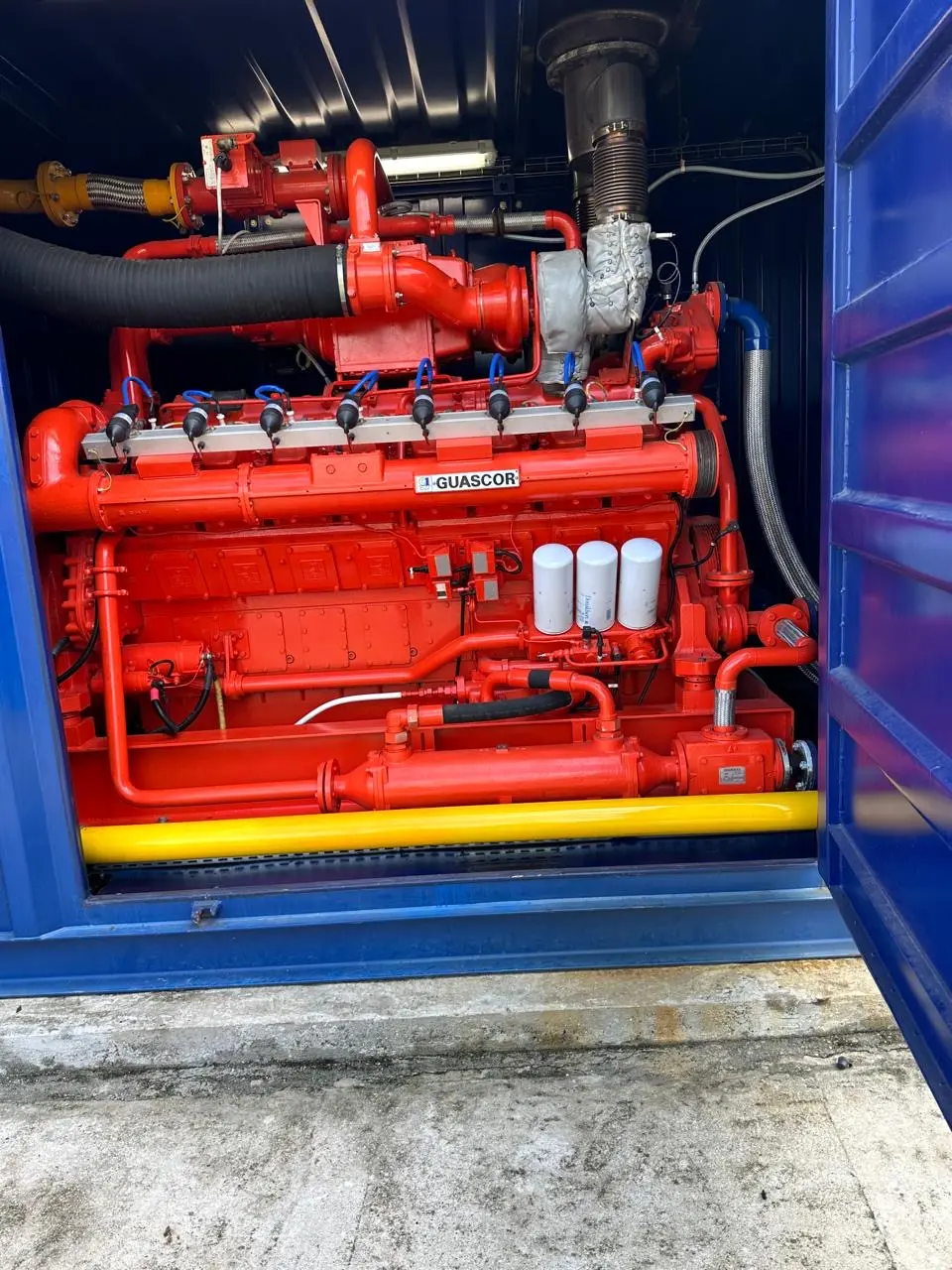Motor de sistema de generación eléctrica industrial